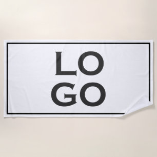 Benutzerdefiniertes Logo mit Rahmen Strandtuch