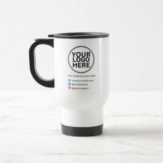Benutzerdefiniertes Logo mit Slogan Social Reisebecher