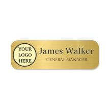 Benutzerdefiniertes Logo Mitarbeiter Gold und Schw