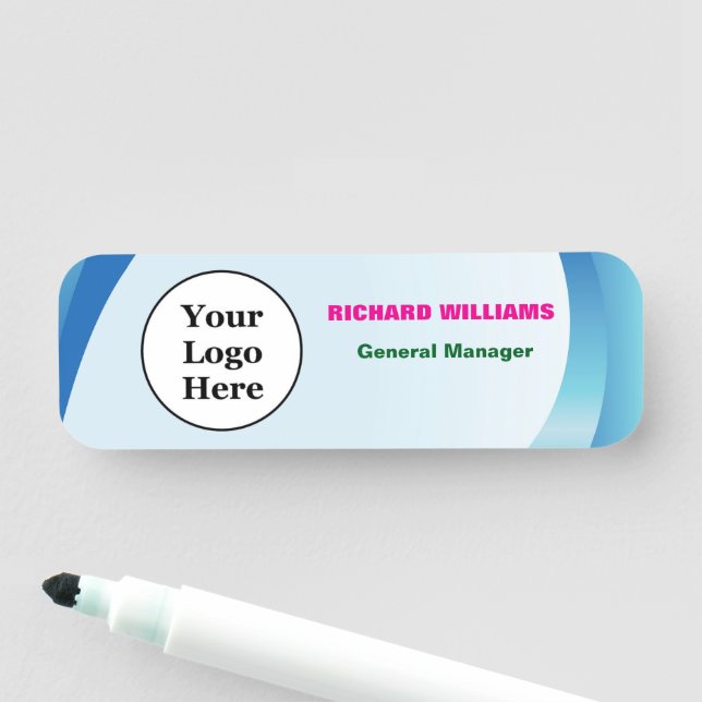 Benutzerdefiniertes Logo Mitarbeiter Magnetic oder Namensschild (Beispiel)