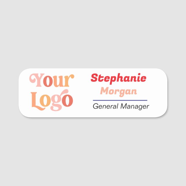 Benutzerdefiniertes Logo Mitarbeiter Magnetic oder Namensschild (Vorderseite)