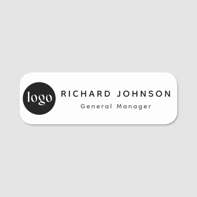 Benutzerdefiniertes Logo Mitarbeiter Magnetic oder Namensschild (Vorderseite)