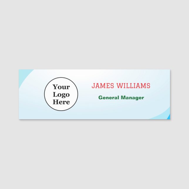 Benutzerdefiniertes Logo Mitarbeiter Magnetic oder Namensschild (Vorderseite)