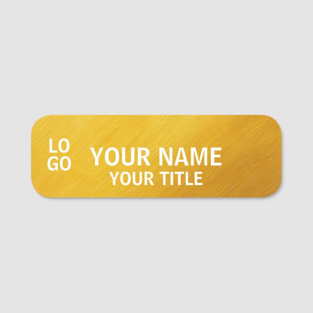 Benutzerdefiniertes Logo Mitarbeiter Magnetischer  Namensschild (Vorderseite)