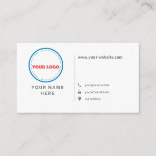 Benutzerdefiniertes Logo modern minimalistisch wei Visitenkarte