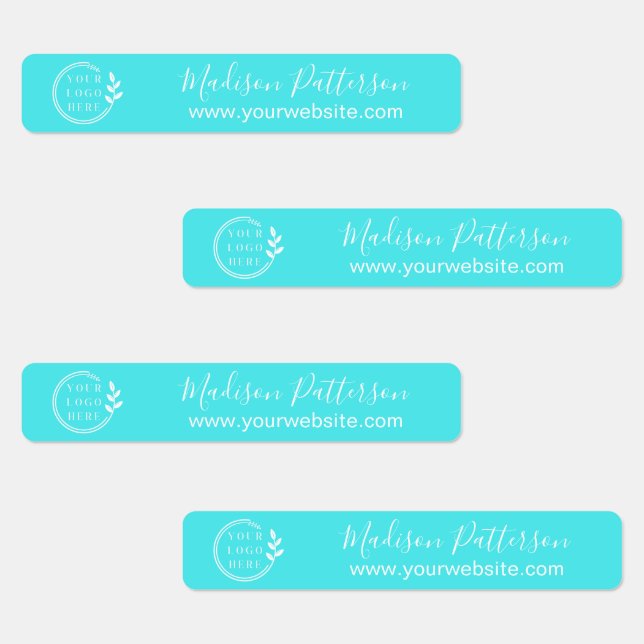 Benutzerdefiniertes Logo Modern Minimalistische So Etiketten (Gruppe)