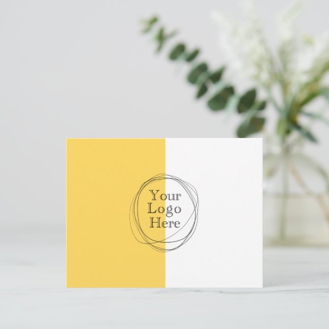 Benutzerdefiniertes Logo Modern Minimalistisches S Postkarte (Stehend Vorderseite)