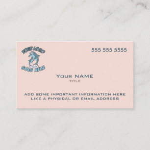 Benutzerdefiniertes Logo Modern rosa Visitenkarte