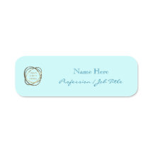Benutzerdefiniertes Logo Moderne Elegante Aqua Tür