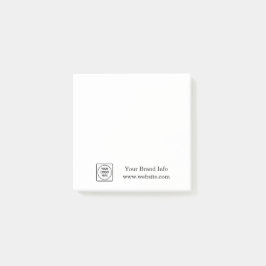 Benutzerdefiniertes Logo | Moderne Minimalistische Post-it Klebezettel