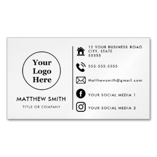 Benutzerdefiniertes Logo moderne minimalistische S Magnetische Visitenkarte