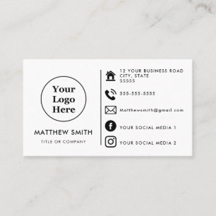 Benutzerdefiniertes Logo moderne minimalistische S Visitenkarte