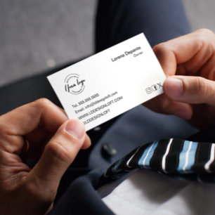 Benutzerdefiniertes Logo Moderner QR-Code für Mini Visitenkarte