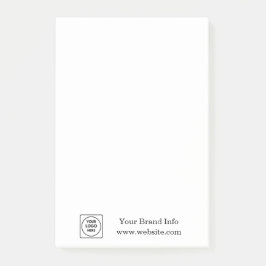 Benutzerdefiniertes Logo | Modernes Minimalistisch Post-it Klebezettel