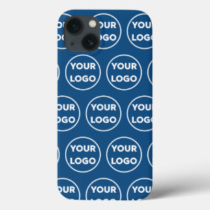 Benutzerdefiniertes Logo-Muster auf blau Case-Mate iPhone Hülle