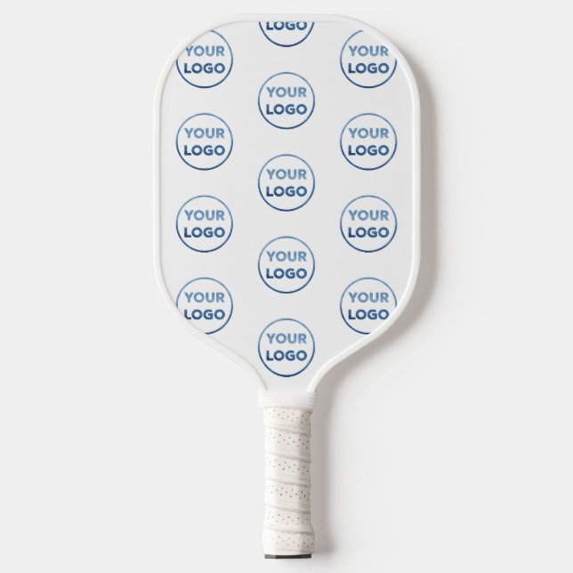 Benutzerdefiniertes Logo-Muster auf weißem, zweise Pickleball Schläger (Vorderseite)