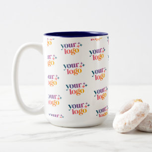 Benutzerdefiniertes Logo-Muster Mitarbeiter-Tasse Zweifarbige Tasse