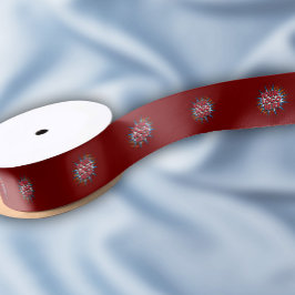 Benutzerdefiniertes Logo-Muster Red Promotion 1,5" Satinband