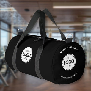 Benutzerdefiniertes Logo/ Name/ Website Schwarze T Duffle Bag