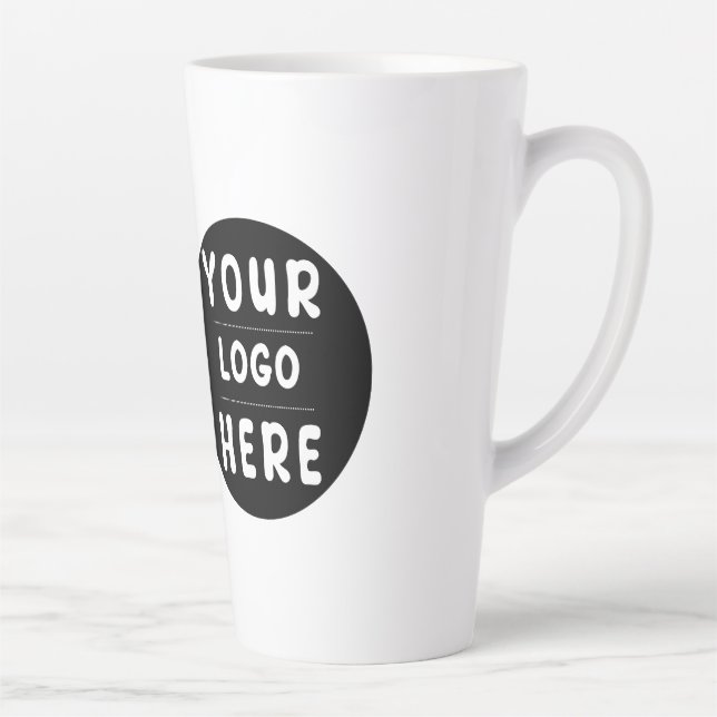Benutzerdefiniertes Logo oder Bild für Unternehmen Milchtasse (Rechts)