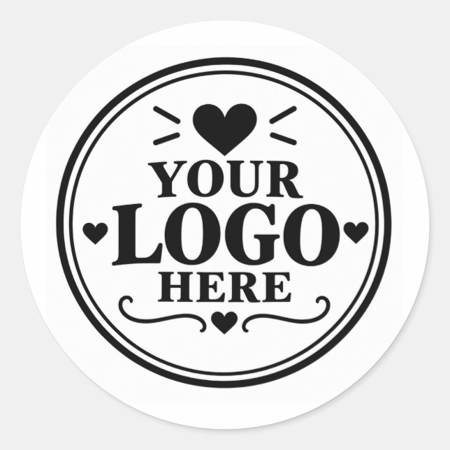 Benutzerdefiniertes Logo oder Bild Runder Aufkleber (Vorderseite)