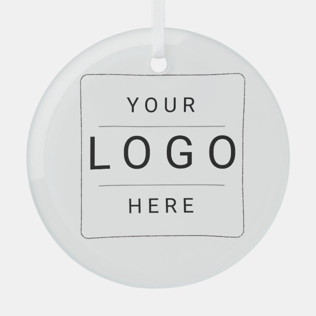 Benutzerdefiniertes Logo Ornament Aus Glas (Vorderseite)