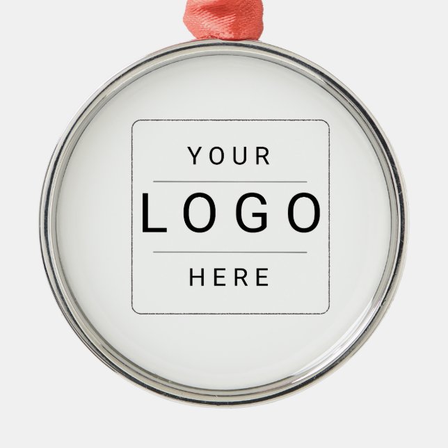 Benutzerdefiniertes Logo Ornament Aus Metall (Vorne)