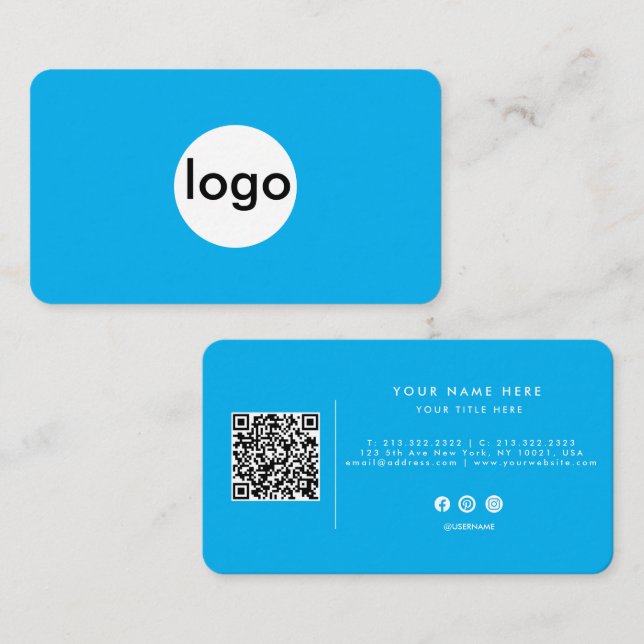 benutzerdefiniertes Logo professioneller QR-Code Visitenkarte (Vorne/Hinten)