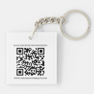 Benutzerdefiniertes Logo & QR-Code Immobilien Schlüsselanhänger