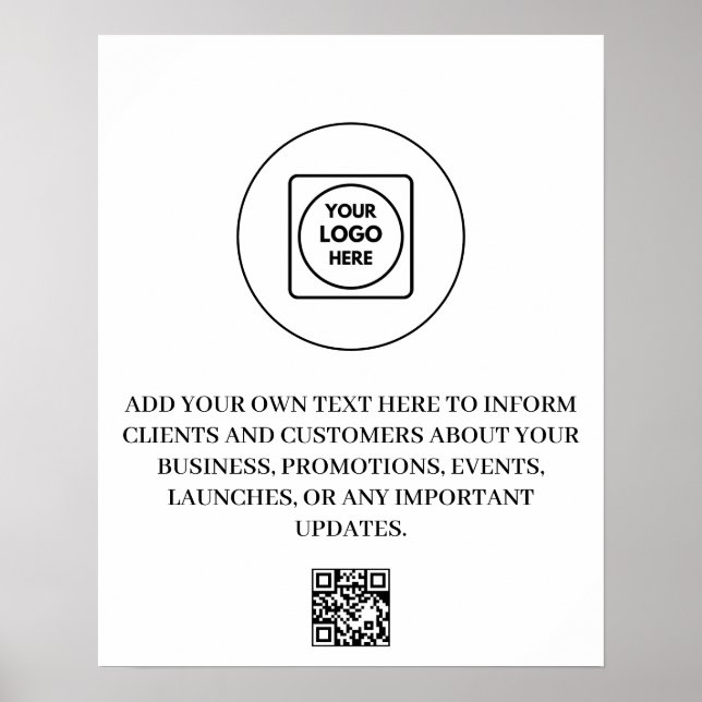 Benutzerdefiniertes Logo QR-Code Markenmarketing D Poster (Vorne)