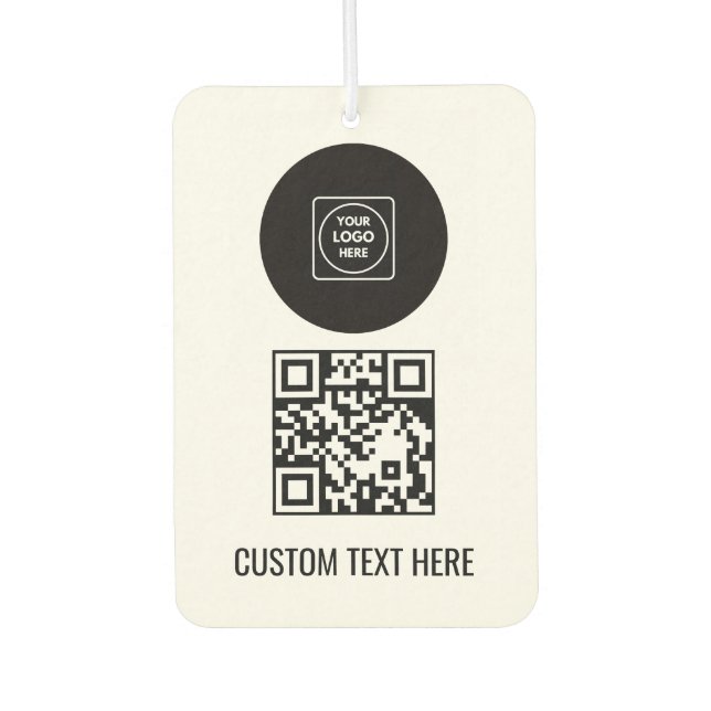Benutzerdefiniertes Logo QR-Code Text Geschäft bra Autolufterfrischer (Vorderseite)