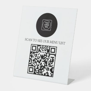 Benutzerdefiniertes Logo QR Geschäftsausstellungs- Sockelschild