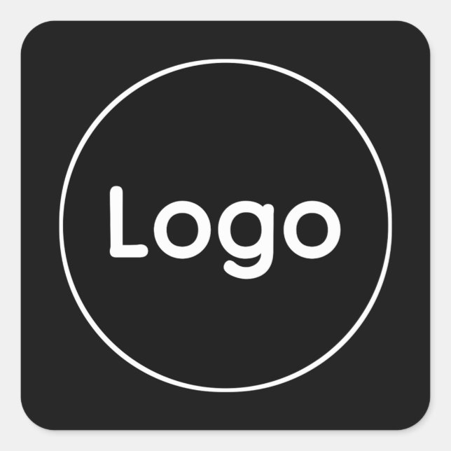 Benutzerdefiniertes Logo  Quadratischer Aufkleber (Vorderseite)