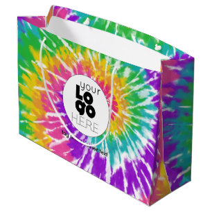 Benutzerdefiniertes Logo-Rainbow-Krawatte-Dye-XL-P Große Geschenktüte