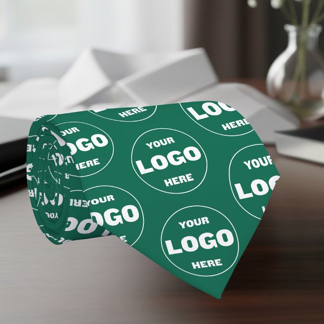 Benutzerdefiniertes Logo Smaragdgrün - Professione Krawatte (Custom Logo Emerald Green - Professional Branded Neck Tie)