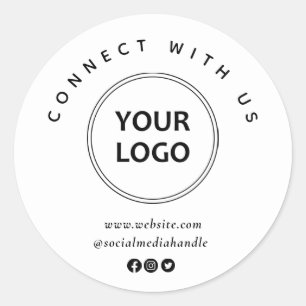benutzerdefiniertes Logo Social Media Geschäftslab Runder Aufkleber