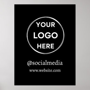 Benutzerdefiniertes Logo Social Media Minimalistis Poster