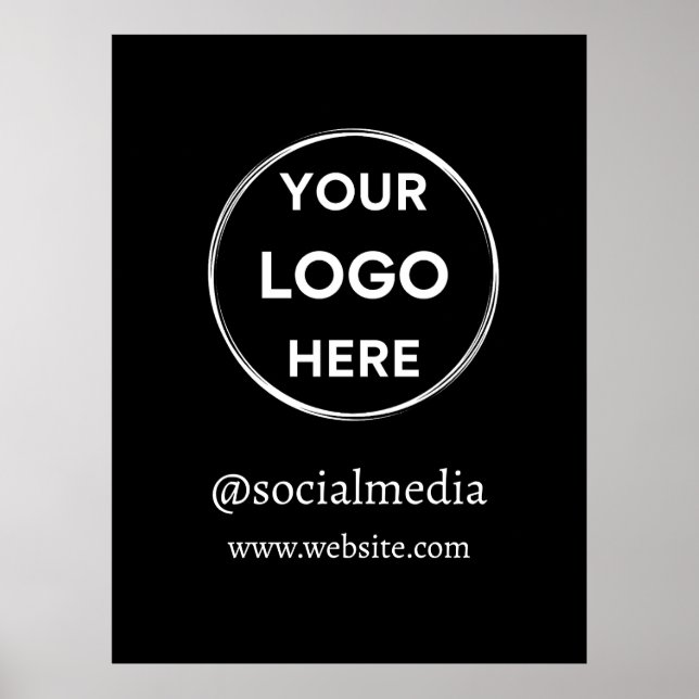 Benutzerdefiniertes Logo Social Media Minimalistis Poster (Vorne)