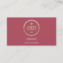 Benutzerdefiniertes Logo Social Media QR Code Gold Visitenkarte