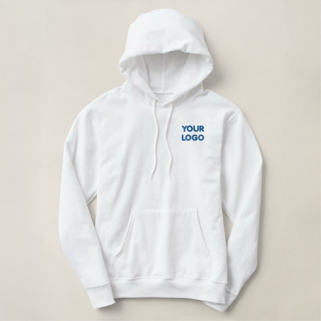 Benutzerdefiniertes Logo / Text - Bestickter Hoodie (Design vorne)