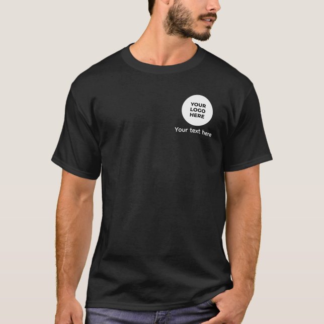 Benutzerdefiniertes Logo & Text Herren T-Shirt (Vorderseite)