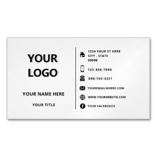 Benutzerdefiniertes Logo Text Info Firmenkartenmag Magnetische Visitenkarte