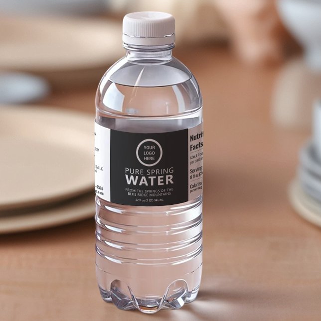 Benutzerdefiniertes Logo Text Schwarzes Wasser Fla (Von Creator hochgeladen)