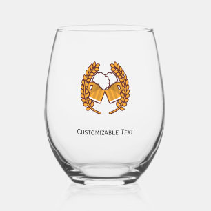 Benutzerdefiniertes Logo & Text Weinglas Ohne Stiel