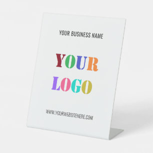 Benutzerdefiniertes Logo-Text-Werbezeichen Sockelschild
