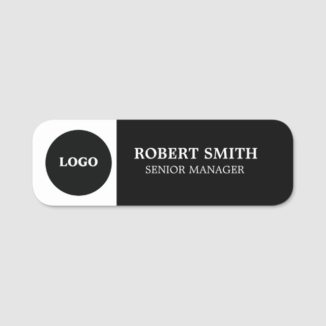 Benutzerdefiniertes Logo | Textmitarbeiter Namensschild (Vorderseite)