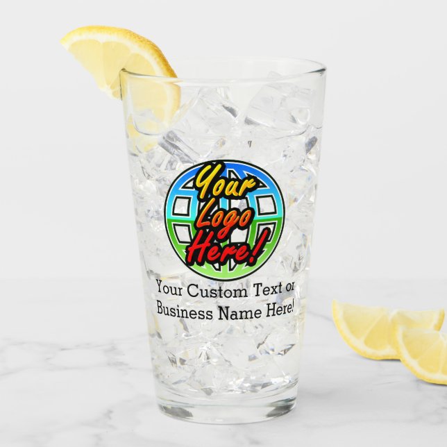 Benutzerdefiniertes Logo Trinkglas Keine Mindestme Glas (Vorderseite Ice)