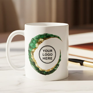 Benutzerdefiniertes Logo und moderne Website-Promo Kaffeetasse