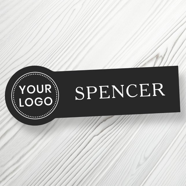 Benutzerdefiniertes Logo und Name des Geschäftsmit Namensschild (Von Creator hochgeladen)