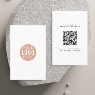 Benutzerdefiniertes Logo und QR Code DIY Moderne Visitenkarte